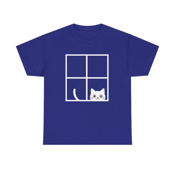 Peeking Cat Window T-Shirt  Cute Cat Graphic Tee