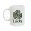 Lucky Green Celtic Clover Mug | St. Patrick's Day Ceramic Coffee Mug