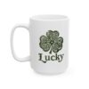 Lucky Green Celtic Clover Mug | St. Patrick's Day Ceramic Coffee Mug