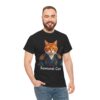 Samurai Cat T-Shirt – Fierce Orange Tabby in Traditional Armor Art Tee