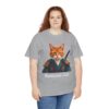Samurai Cat T-Shirt – Fierce Orange Tabby in Traditional Armor Art Tee
