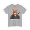 Samurai Cat T-Shirt – Fierce Orange Tabby in Traditional Armor Art Tee
