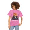 Samurai Cat T-Shirt – Fierce Orange Tabby in Traditional Armor Art Tee