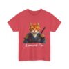 Samurai Cat T-Shirt – Fierce Orange Tabby in Traditional Armor Art Tee