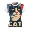 Retro Cat Lover Tee, Fun Cat T-Shirt, Gifts for Cat Lovers, Cute  (AOP Printing)