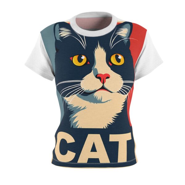 Retro Cat Lover Tee, Fun Cat T-Shirt, Gifts for Cat Lovers, Cute  (AOP Printing)