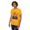 Samurai Cat T-Shirt – Fierce Orange Tabby in Traditional Armor Art Tee