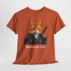 Samurai Cat T-Shirt – Fierce Orange Tabby in Traditional Armor Art Tee