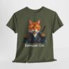 Samurai Cat T-Shirt – Fierce Orange Tabby in Traditional Armor Art Tee