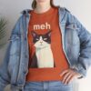 15752898196985983612_2048.jpeg Meh Tuxedo Cat Unisex T-Shirt | Sarcastic Introvert Graphic Tee