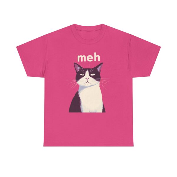 16140206414757499013_2048.jpeg Meh Tuxedo Cat Unisex T-Shirt | Sarcastic Introvert Graphic Tee
