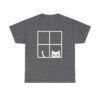 Peeking Cat Window T-Shirt  Cute Cat Graphic Tee