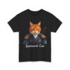 Samurai Cat T-Shirt – Fierce Orange Tabby in Traditional Armor Art Tee
