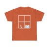 Peeking Cat Window T-Shirt  Cute Cat Graphic Tee