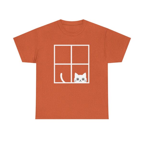 Peeking Cat Window T-Shirt  Cute Cat Graphic Tee