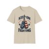 Vintage Look Boxing Gloves Keep On Fighting Patriotic T-Shirt USA Stars Stripes