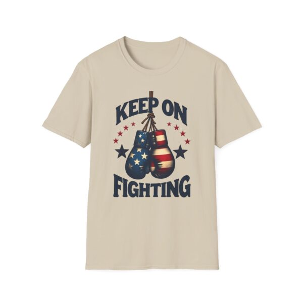 Vintage Patriotic Boxing Gloves T-Shirt | Keep On Fighting Graphic Tee