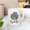 Lucky Green Celtic Clover Mug | St. Patrick's Day Ceramic Coffee Mug