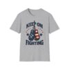 Vintage Look Boxing Gloves Keep On Fighting Patriotic T-Shirt USA Stars Stripes