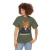 Samurai Cat T-Shirt – Fierce Orange Tabby in Traditional Armor Art Tee