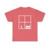 Peeking Cat Window T-Shirt  Cute Cat Graphic Tee