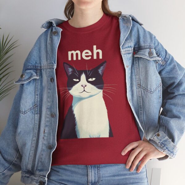 6306249081180828902_2048.jpeg Meh Tuxedo Cat Unisex T-Shirt | Sarcastic Introvert Graphic Tee