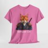 Samurai Cat T-Shirt – Fierce Orange Tabby in Traditional Armor Art Tee