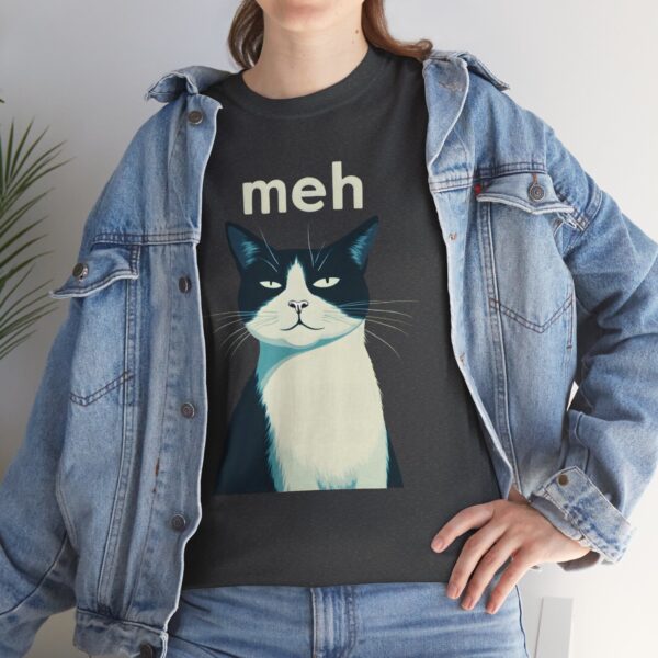 7395293759470325415_2048.jpeg Meh Tuxedo Cat Unisex T-Shirt | Sarcastic Introvert Graphic Tee