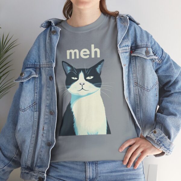 7529855637583625233_2048.jpeg Meh Tuxedo Cat Unisex T-Shirt | Sarcastic Introvert Graphic Tee