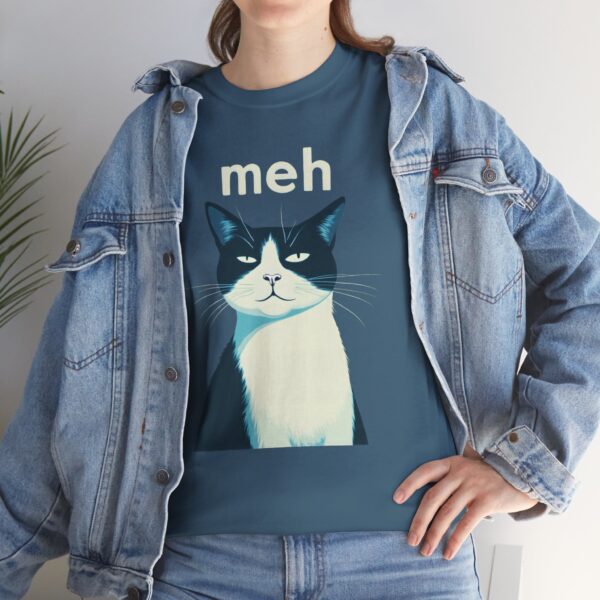 7961327203402539039_2048.jpeg Meh Tuxedo Cat Unisex T-Shirt | Sarcastic Introvert Graphic Tee