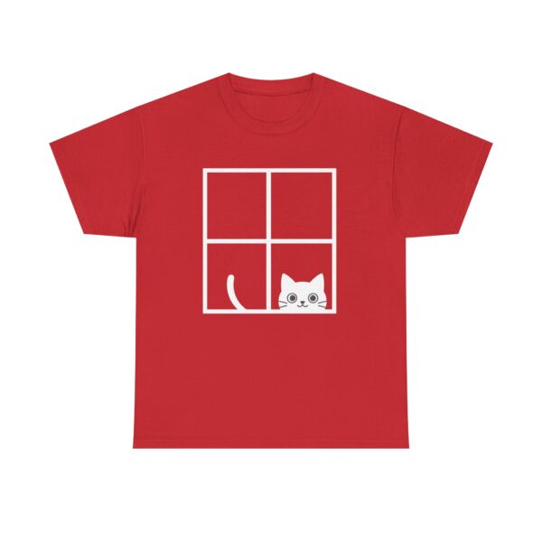 Peeking Cat Window T-Shirt  Cute Cat Graphic Tee