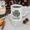 Lucky Green Celtic Clover Mug | St. Patrick's Day Ceramic Coffee Mug