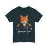 Samurai Cat T-Shirt – Fierce Orange Tabby in Traditional Armor Art Tee