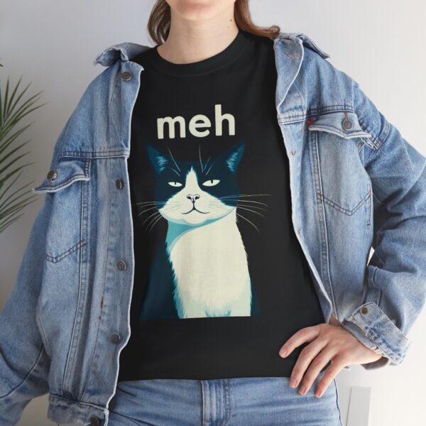 8314035748913907623_2048.jpeg Meh Tuxedo Cat Unisex T-Shirt | Sarcastic Introvert Graphic Tee