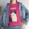 9198437479447158432_2048.jpeg Meh Tuxedo Cat Unisex T-Shirt | Sarcastic Introvert Graphic Tee