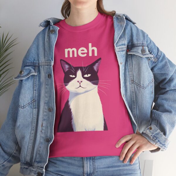 9198437479447158432_2048.jpeg Meh Tuxedo Cat Unisex T-Shirt | Sarcastic Introvert Graphic Tee
