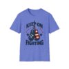 Vintage Look Boxing Gloves Keep On Fighting Patriotic T-Shirt USA Stars Stripes