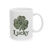 Lucky Green Celtic Clover Mug | St. Patrick's Day Ceramic Coffee Mug