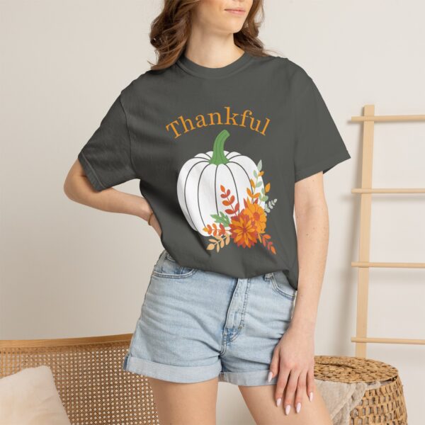 11703383769119946381_2048.jpeg Thankful" Floral Pumpkin Comfort Colors Graphic Tee