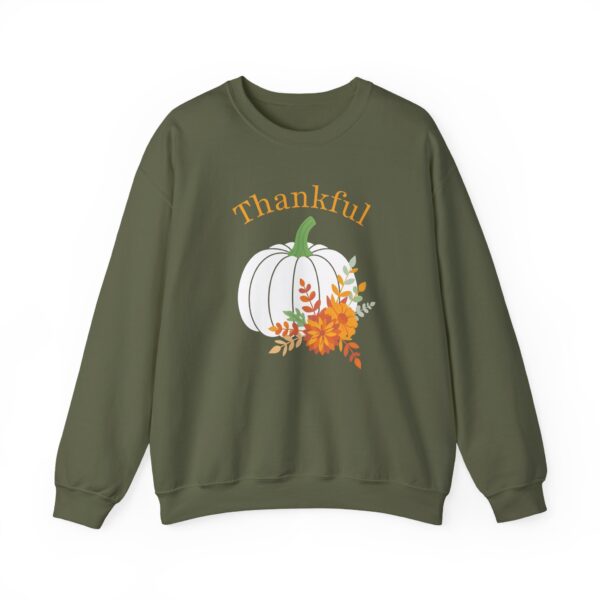 1181682441655951379_2048.jpeg Thankful Sweatshirt Floral Pumpkin Fall Crewneck Thanksgiving Sweatshirt