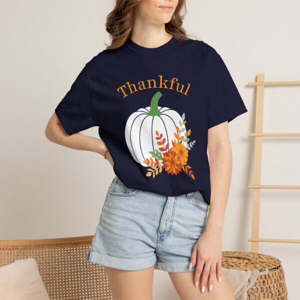 13199579155860103247_2048.jpeg Thankful" Floral Pumpkin Comfort Colors Graphic Tee