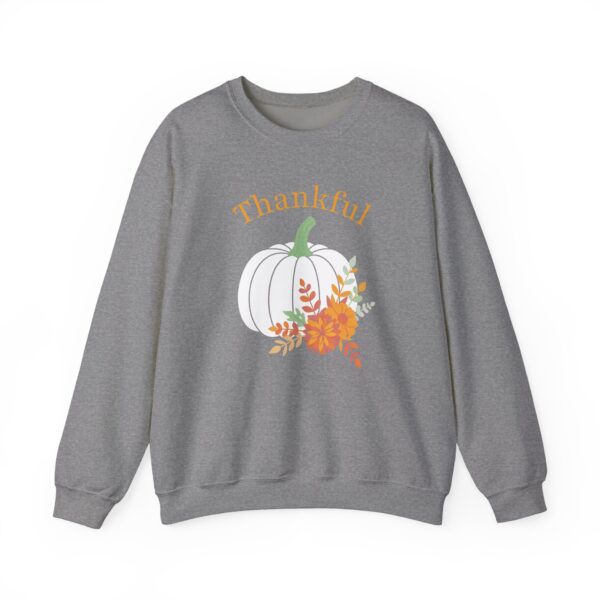 13967865382871391901_2048.jpeg Thankful Sweatshirt Floral Pumpkin Fall Crewneck Thanksgiving Sweatshirt