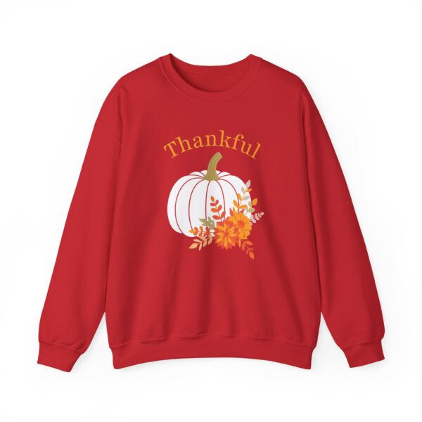 14153846452668984315_2048.jpeg Thankful Sweatshirt Floral Pumpkin Fall Crewneck Thanksgiving Sweatshirt