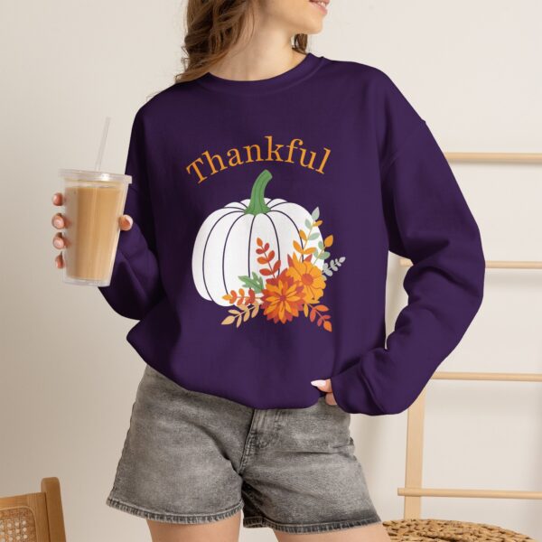 1509600910391764057_2048.jpeg Thankful Sweatshirt Floral Pumpkin Fall Crewneck Thanksgiving Sweatshirt