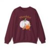 18437711544292748624_2048.jpeg Thankful Sweatshirt Floral Pumpkin Fall Crewneck Thanksgiving Sweatshirt