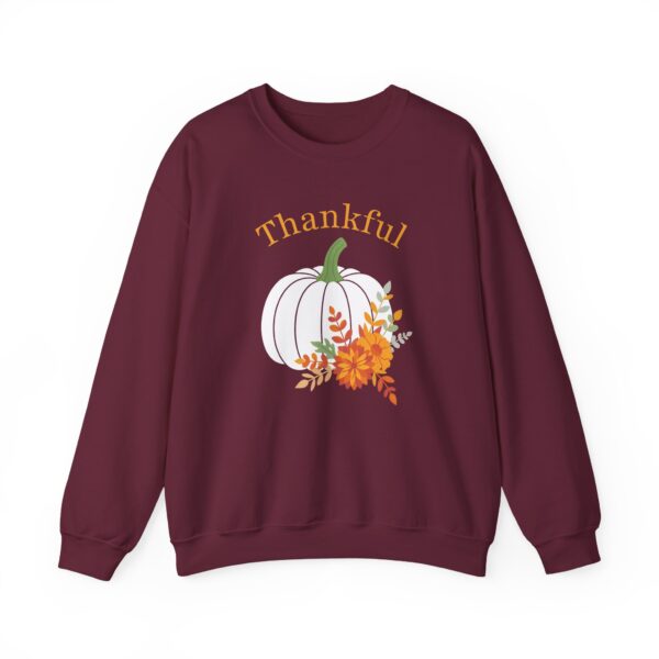 18437711544292748624_2048.jpeg Thankful Sweatshirt Floral Pumpkin Fall Crewneck Thanksgiving Sweatshirt