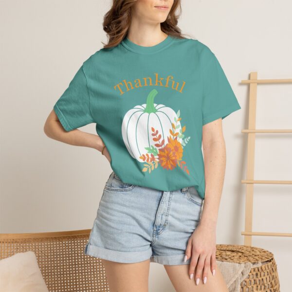 516173696584419343_2048.jpeg Thankful" Floral Pumpkin Comfort Colors Graphic Tee